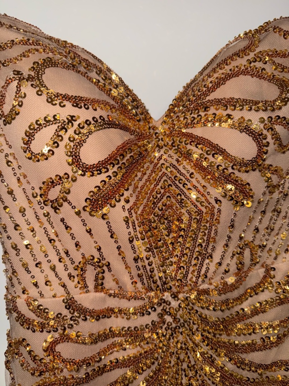 Fashion Nova | Sequin Strapless Gown - Gold - Picture 6 of 8